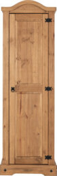 Seconique Corona 1 Door Single Wardrobe In Distressed Waxed Pine - thumbnail 2