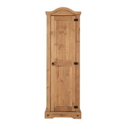 Seconique Corona 1 Door Single Wardrobe In Distressed Waxed Pine - thumbnail 3