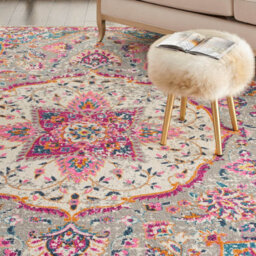 Grey Multi Floral Traditional Persian Luxurious Easy To Clean Rug For Living Room Bedroom And Dining Room-160Cm X 221Cm - thumbnail 3