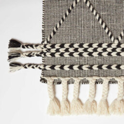 Homescapes Edessa Black & White Kilim Wool Rug 160 X 230 Cm - thumbnail 3