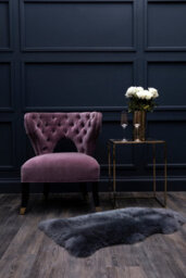 Orsina Lilac Feature Chair,plush Seat With Black Wooden Legs,button Tufted Accent Armchair,ocassional Chair - thumbnail 2