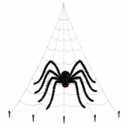 Giant Halloween Spider Web 5 Meter Fuzzy Outdoor Garden Scary Decoration Prop - thumbnail 6