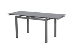 Modernique Grey Tempered Glass Extending Dining Table Extends 110 To 170 Cm
