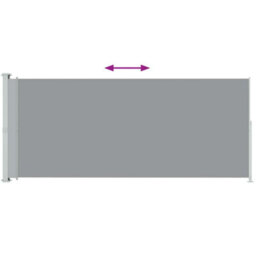 Walplus Patio Retractable Side Awning Garden Sun Shade Canopy Gazebo For Back Door, Porch, Patio 200X500 Cm Grey - thumbnail 3