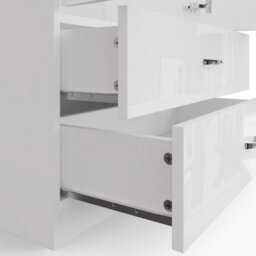 Fwstyle Chilton 2 Piece Gloss White Nursery Furniture Set - 2 Door 2 Drawer Combination Wardrobe, 6 Drawer Chest Of Drawers - thumbnail 5