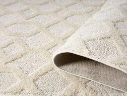 Isabella Living Room Area Rugs - Embossed Imperial Trellis Design Cream 160Cm X 230Cm - thumbnail 3