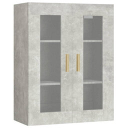 Berkfield Hanging Wall Cabinet Concrete Grey 69.5X34X90 Cm - thumbnail 2