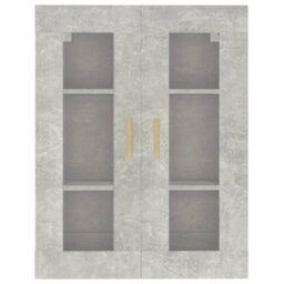 Berkfield Hanging Wall Cabinet Concrete Grey 69.5X34X90 Cm - thumbnail 3