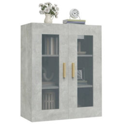 Berkfield Hanging Wall Cabinet Concrete Grey 69.5X34X90 Cm - thumbnail 6
