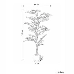 Beliani Artificial Plant Monstera 155 Cm Green - thumbnail 3