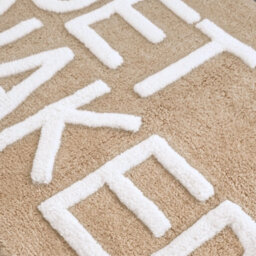 Allure Bath Fashions Get Naked Slogan Bath Mat Non Slip Fun Bathroom Rug (Beige/white) - thumbnail 6