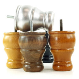L&F 4X Wooden Bun Feet Antique Brown Replacement Furniture Legs Sofas Chairs Footstools M10 Cwc802 - thumbnail 9