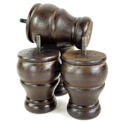 L&F 4X Wooden Bun Feet Antique Brown Replacement Furniture Legs Sofas Chairs Footstools M10 Cwc802 - thumbnail 3