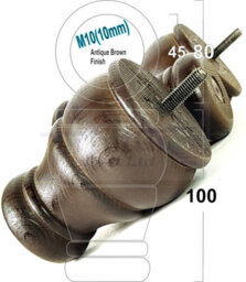 L&F 4X Wooden Bun Feet Antique Brown Replacement Furniture Legs Sofas Chairs Footstools M10 Cwc802 - thumbnail 1