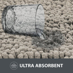 Crystals Non Slip Bath Mat Water Absorbent Shower Mats Machine Washable Bathroom Rug, Grey - thumbnail 4