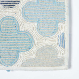 Homescapes Blue And Grey Pattern Cotton Bath Mat - thumbnail 4