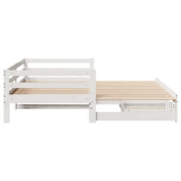 Berkfield Daybed With Trundle And Drawers Without Mattress White 90X190 Cm Single - thumbnail 7