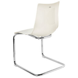 Beliani Set Of 2 Marshall Transparent Cantilever Dining Chairs, Off-White - thumbnail 6