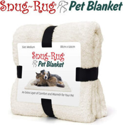 Snug Rug Pet Blankets - Cat & Dog Sherpa Fleece Blanket - Medium 120 X 88Cm, Cream - thumbnail 6
