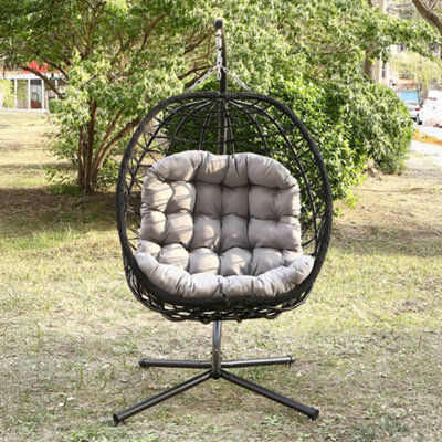 Hebden Garden Hanging Egg Chair - Light Grey - image 1