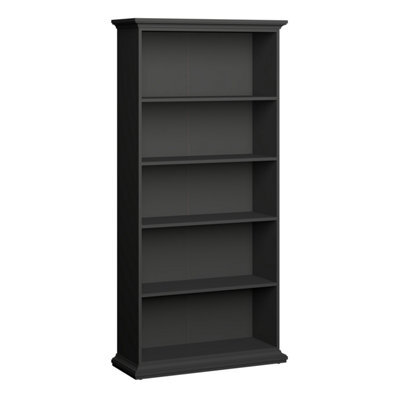 Furniture To Go Paris 4 Shelves Tall Bookcase In Matt Grey - image 1