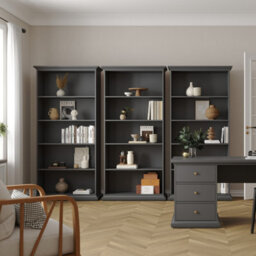 Furniture To Go Paris 4 Shelves Tall Bookcase In Matt Grey - thumbnail 5