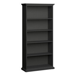 Furniture To Go Paris 4 Shelves Tall Bookcase In Matt Grey - thumbnail 1