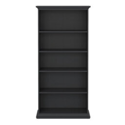 Furniture To Go Paris 4 Shelves Tall Bookcase In Matt Grey - thumbnail 2