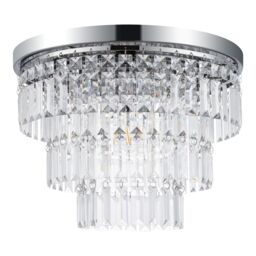GoodHome Asuia Gloss Metal & Plastic Chrome Silver Effect Ceiling Light - thumbnail 5