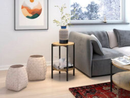 Arte Sigma D Coffee Side Table In Oak Artisan - Compact Elegance For Modern Spaces - W440mm X H610mm X D440mm - thumbnail 2