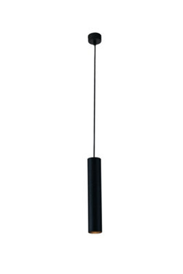 Luminosa Lighting Luminosa Fluke Slim Pendant Ceiling Light Black 5.5X30Cm