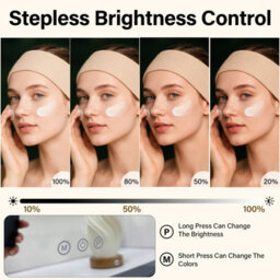 Inmtfei Hollywood Vanity Makeup Mirror, Led Strip, 3 Colour Modes, 5X Magnifier, Usb Charging, Rotatable, 50X40Cm - thumbnail 4