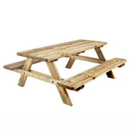 Cerland Matisse 6 Seater Wooden Picnic Table 6Ft - Pressure Treated - thumbnail 6