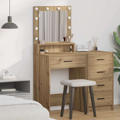 Walplus Dressing Table Artisan Oak 79 X 41 X 135 Cm Engineered Wood - image 1