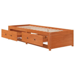 Berkfield Day Bed Wax Brown 90X190 Cm Solid Wood Pine - thumbnail 7