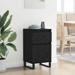 Walplus Sideboard With Drawer Black Oak 35 X 40 X 70 Cm Engineered Wood - thumbnail 4