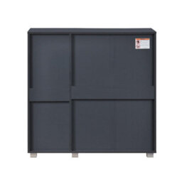 Swish Furniture Euston Modern Dark Grey 3 Door 5 Tier Shoe Cabinet - thumbnail 7