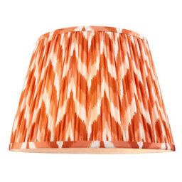 Luminosa Lighting Luminosa Higgledy Gloss Cotswold Green Paint Floor Lamp With Apricot Orange Fabric Zigzag Shade 35Cm E27 - thumbnail 7