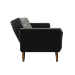 Novogratz Tallulah Sofa Bed With Memory Foam In Velvet Grey - thumbnail 4