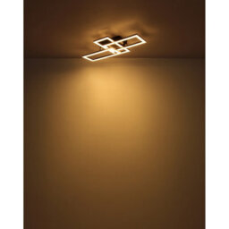 Luminosa Lighting Luminosa Sapena 53X37Cm Integrated Led Semi Flush Ceiling Light Matt Black 2X Led 3000K - thumbnail 6