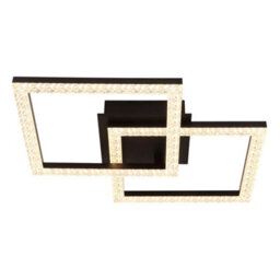 Luminosa Lighting Luminosa Sapena 53X37Cm Integrated Led Semi Flush Ceiling Light Matt Black 2X Led 3000K - thumbnail 3