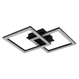 Luminosa Lighting Luminosa Sapena 53X37Cm Integrated Led Semi Flush Ceiling Light Matt Black 2X Led 3000K - thumbnail 2