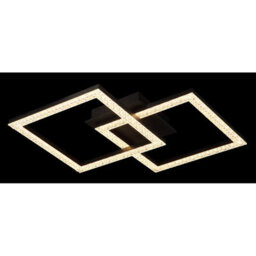 Luminosa Lighting Luminosa Sapena 53X37Cm Integrated Led Semi Flush Ceiling Light Matt Black 2X Led 3000K - thumbnail 5