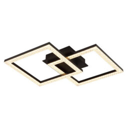 Luminosa Lighting Luminosa Sapena 53X37Cm Integrated Led Semi Flush Ceiling Light Matt Black 2X Led 3000K - thumbnail 1
