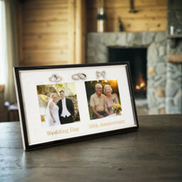 Happy Homewares 50Th Anniversary & Wedding Frame With Silver & Black Icons - thumbnail 7