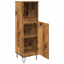 Berkfield Industrial Bathroom Cabinet Old Wood 30X30X100 Cm Engineered Wood - thumbnail 7