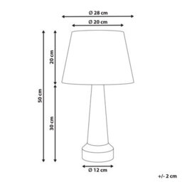 Beliani Table Lamp Humuya Ceramic Light Beige - thumbnail 3