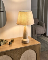 Beliani Table Lamp Humuya Ceramic Light Beige - thumbnail 2