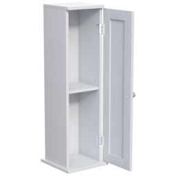 Hayle Matt White Freestanding Toilet Roll Holder Cupboard (H)650mm (W)200mm - thumbnail 2