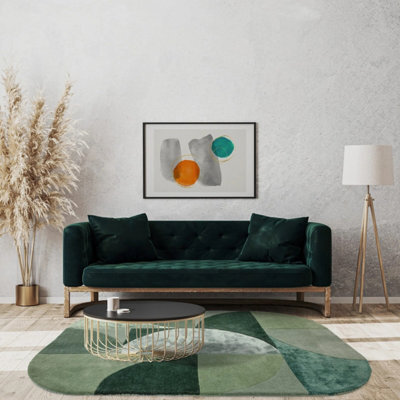 Forest Abstract Wool Handmade Luxurious Modern Geometric Rug For Living Room And Bedroom-200Cm X 300Cm - image 1